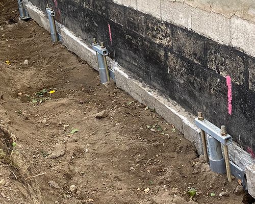 Underpinning Foundation with Helical Piles